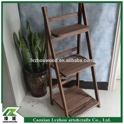 wood flower rack,solid wood shelf,ladder shelf